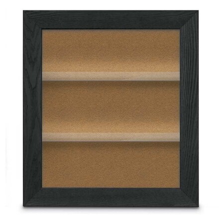 Outdoor Enclosed Combo Board,42x32,Black Frame/Blue & Pearl